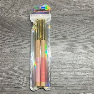 Pink and Gold Wood Pen Set